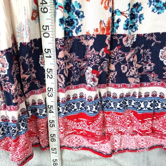 Knox Rose Dress Large Boho Spring Floral Prairie Peasant Maxi Gauzy Festival - Picture 4 of 6